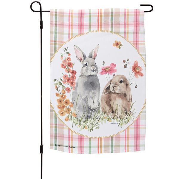    Flower Bunnies Mini Flag