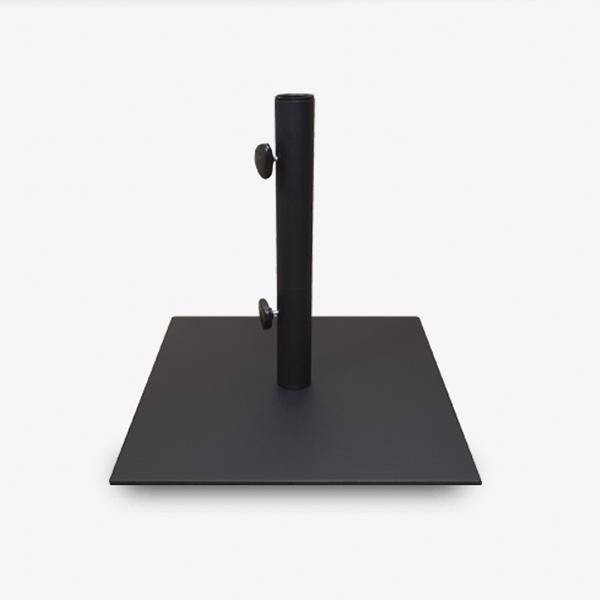 Umbrella Base - Black Square Powder-coated Steel Base 35lb - 18in x 18in
