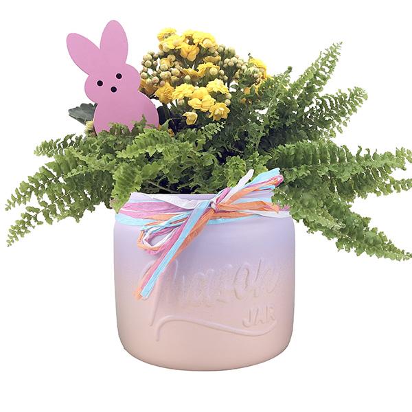 Easter Mason Jar Dishgarden