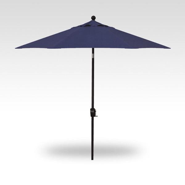 Treasure Garden Umbrella - 9 ft, Indigo, Black Pole, Push Button