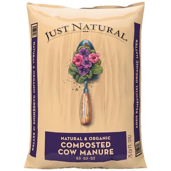 Just Natural Soil Amendment - Organic Cow Manure - 0.75 cuft