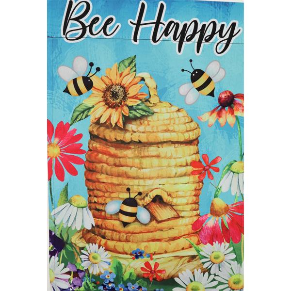 Bee Happy Mini Flag