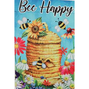 Bee Happy Mini Flag