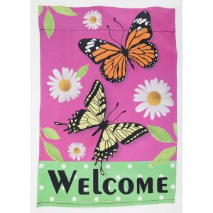 Welcome Butterfly Flag
