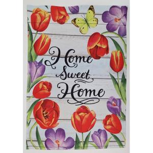 Floral Home Sweet Home Mini Flag