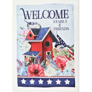 Red, White, And Blue Welcome Family Mini Flag - 12in x 18in 