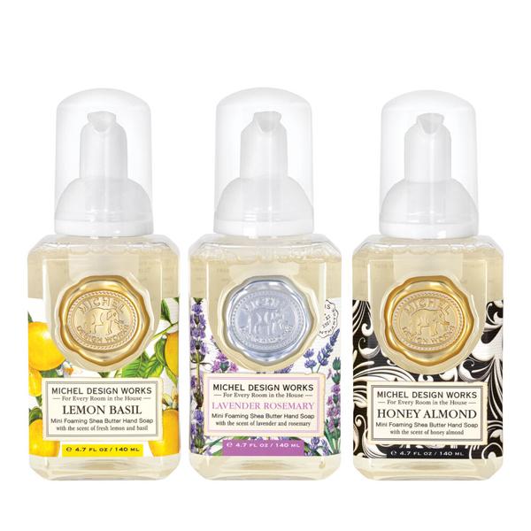 Michel Design Works Mini Hand Soap Set (Lavender Rosemary, Lemon Basil, and Honey Almond)