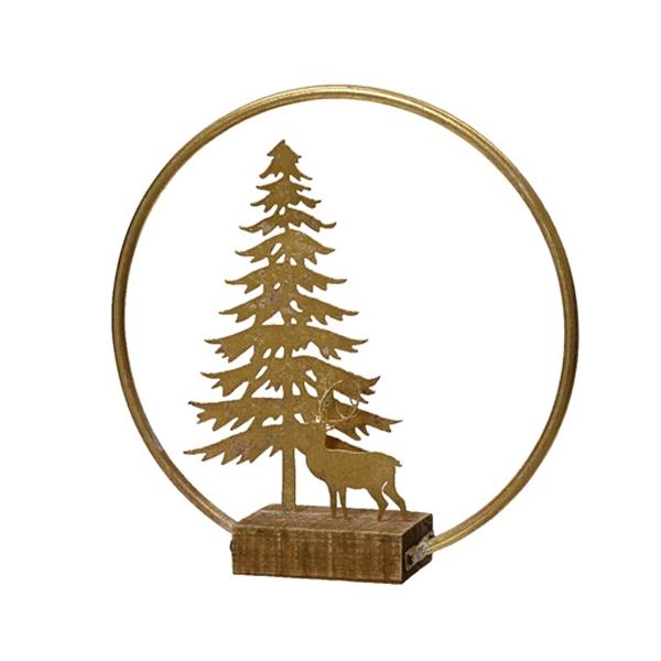 Deco Iron Gold Tree 12 Inch 