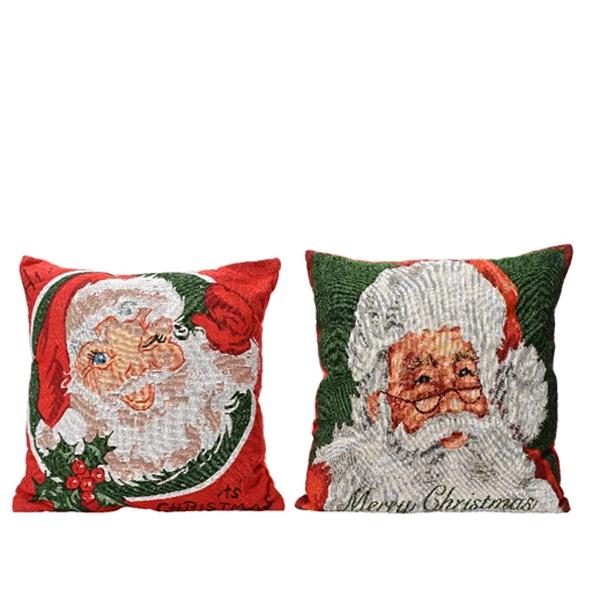 Pillow Santa Face 2 Asst