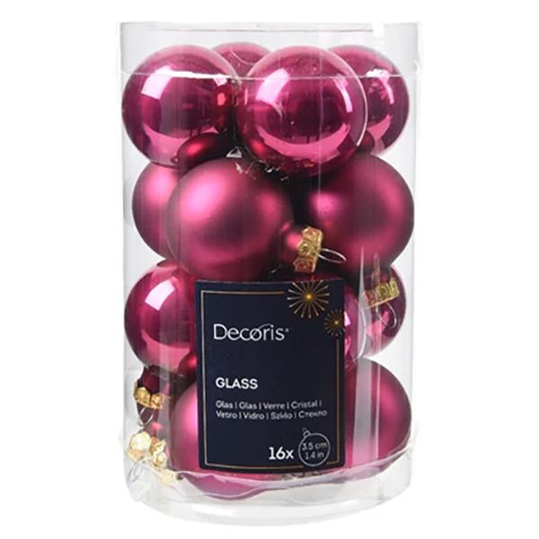 Glass Ball Pom Mix X16