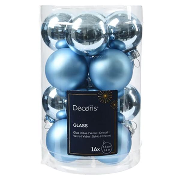 Glass Ball Blue Ice Mix X16