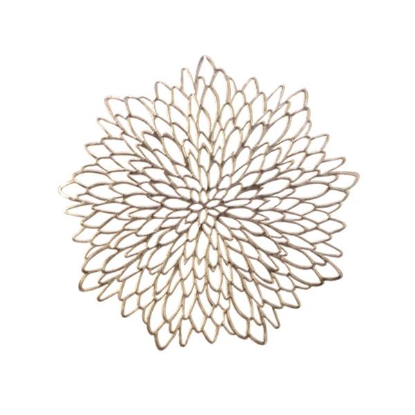 Placemat Vinyl Flower Champagne