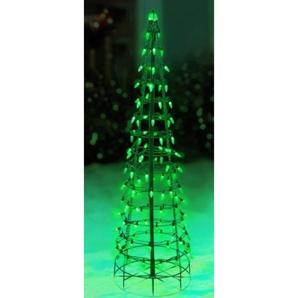 Cone Tree Green Twinkling 4 ft 120 Lights