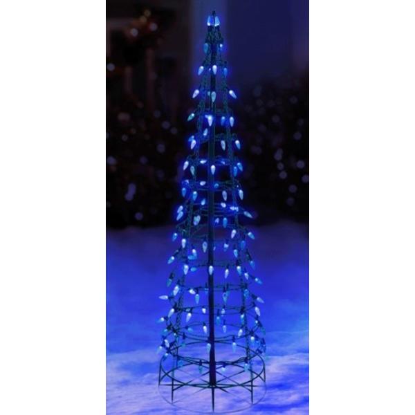 Cone Tree Blue Twinkling 4 ft 120 lights