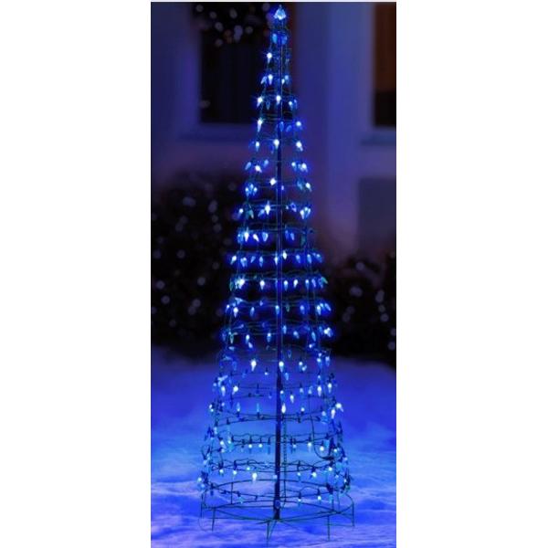 Cone Tree Blue Twinkling 6 ft 240 lights