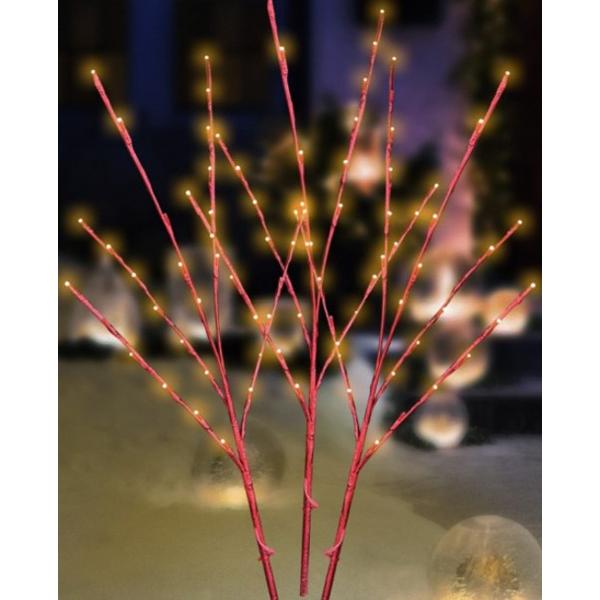 Red Twig Branches Warm White 30 inch 3 pack