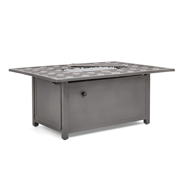 WINSTON Merge 36 x 52" Rectangular Cast Aluminum Firetable