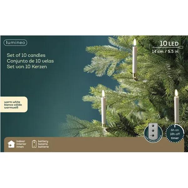 LED Battery Operated Candles; Box of 10 