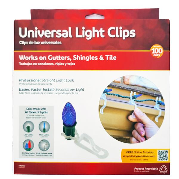 Universal Gutter/ Shingle Light Clip Pack of 100