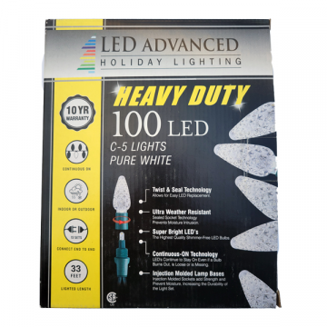 LED Heavy Duty C6 Faceted 100 Lights 