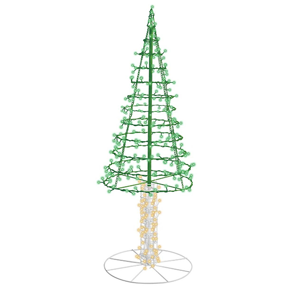 LED Alpine Tree Form Green and Warm White Twinkle