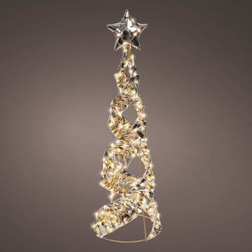 Micro LED Tree form in Gold and Warm White