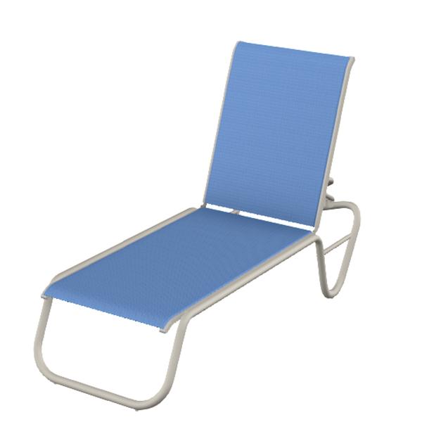 Telescope Gardenella Lay Flat 4 Position Chaise: Bermuda