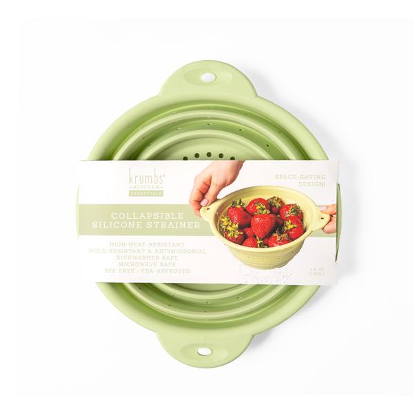 Krumbs collapsible silicone strainer