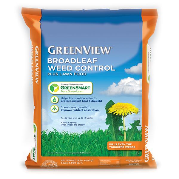 Greenview Broadleaf Weed Control + Fertilizer - covers 5,000 sqft 