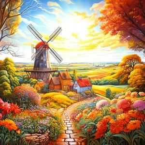 Windmill On Farm 500 Pc
