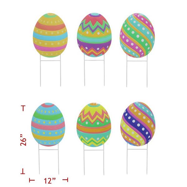 Cardinals w/ Flowers x 3 Stake