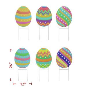 Cardinals w/ Flowers x 3 Stake