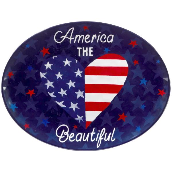 Melamine Platter Oval America the Beautiful