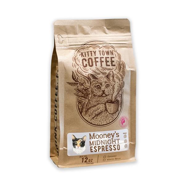 Kitty Town  Coffee Mooney's Espresso  Auto Drip 12 oz 