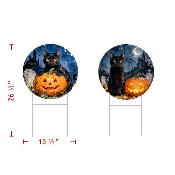 Metal Stake Cat Round 2 Assorted