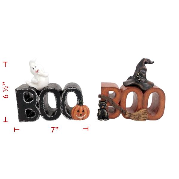 Resin Boo With Ghost and Hat