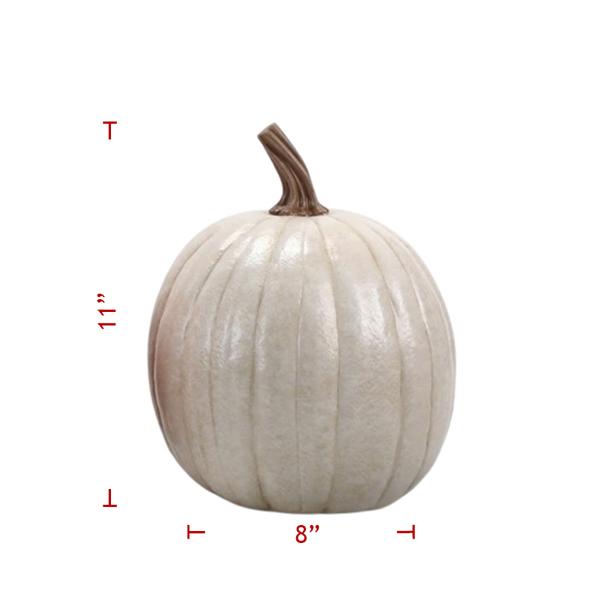 Resin Pumpkin White 12 inch