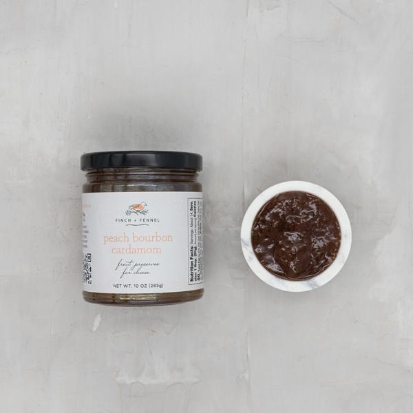 Peach Bourbon Caradamom Preserves