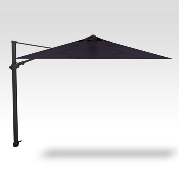 Treasure Garden Cantilever Umbrella Square - 10 ft, Navy, Black Pole