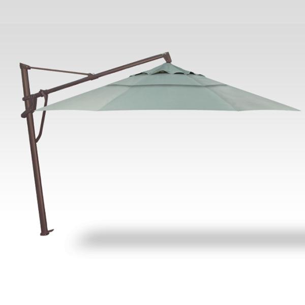 Treasure Garden Cantilever Plus Umbrella  - 11 ft, Spa O'Bravia, Bronze Pole