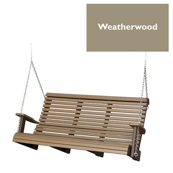 King Rollback Swing - Weatherwood  4 ft