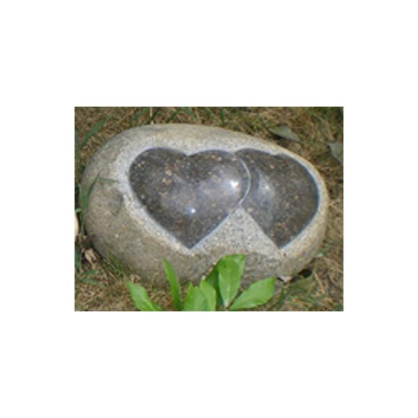Stone Boulder Heart  -7 in
