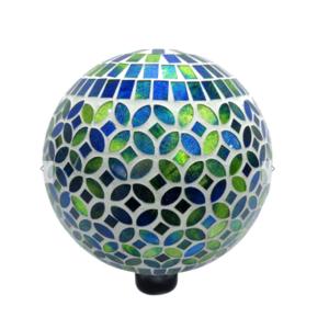 Gazing Globe - Mosaic Blue/Green, 10 in