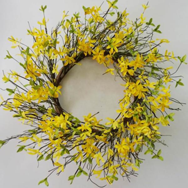 Spring Wreath Forsythia 24in