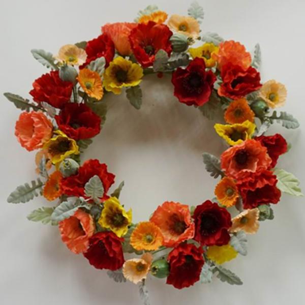 Wreath Poppy 22in