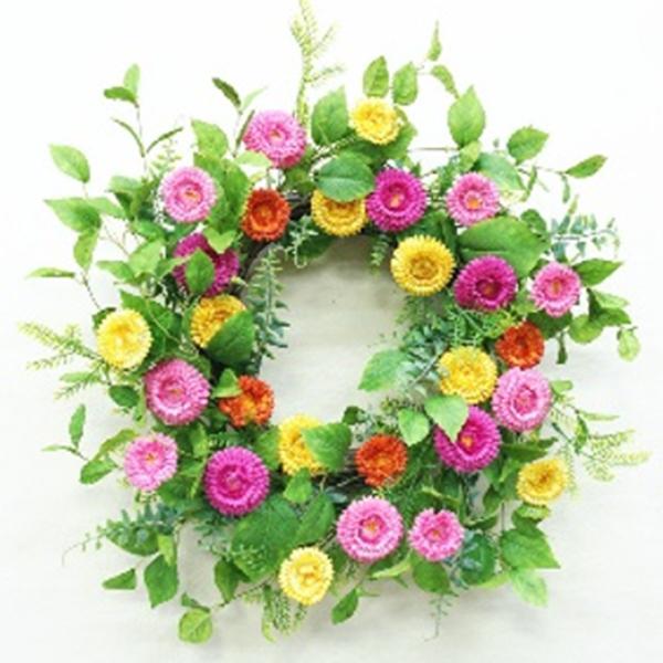 Wreath Mix Zinia 24in