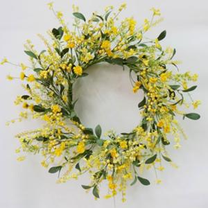 Wreath Yellow Wildflower Berry 24in