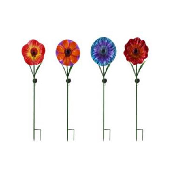 Decorative Garden Stake Glass Flower - 41 in