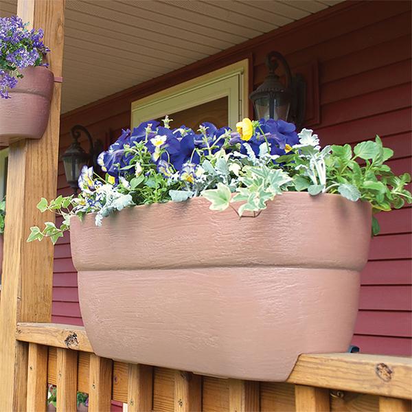 Bloomer Rail Planter - 24 inch Terra Cotta