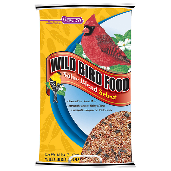 Brown's Value Blend Select Bird Seed - 18lb